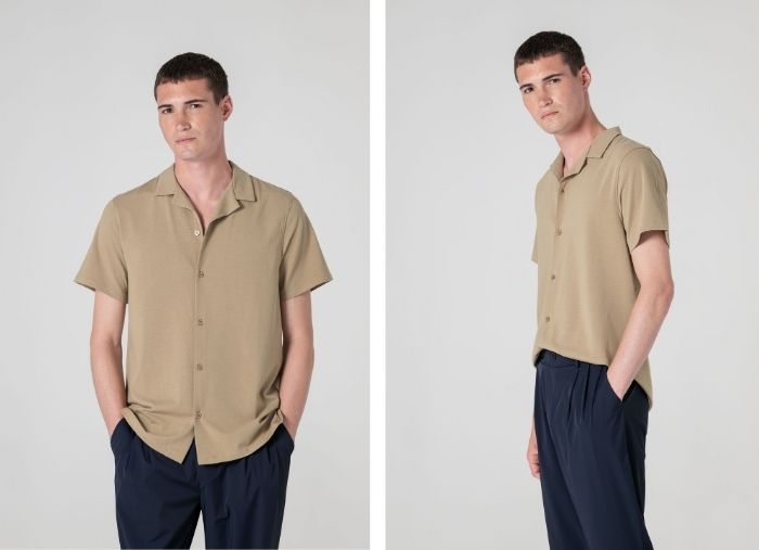 POLO DE LINHO SLIM FIT AZUL